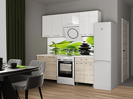 Кухня Танго 2,0м Белый/Дуб Шале Светлый (28773)